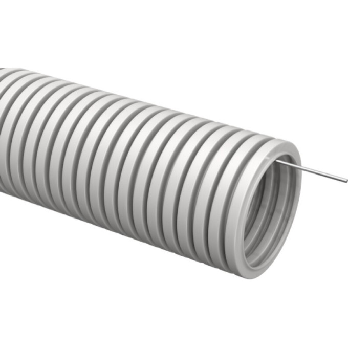 Труба гофрированная IEK ПВХ d=20мм с зондом (10м) - CTG20-20-K41-010I