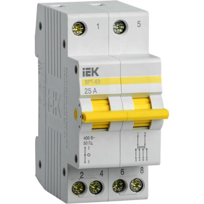 Выключатель-разъединитель трехпозиционный IEK ВРТ-63 2P 25А - MPR10-2-025